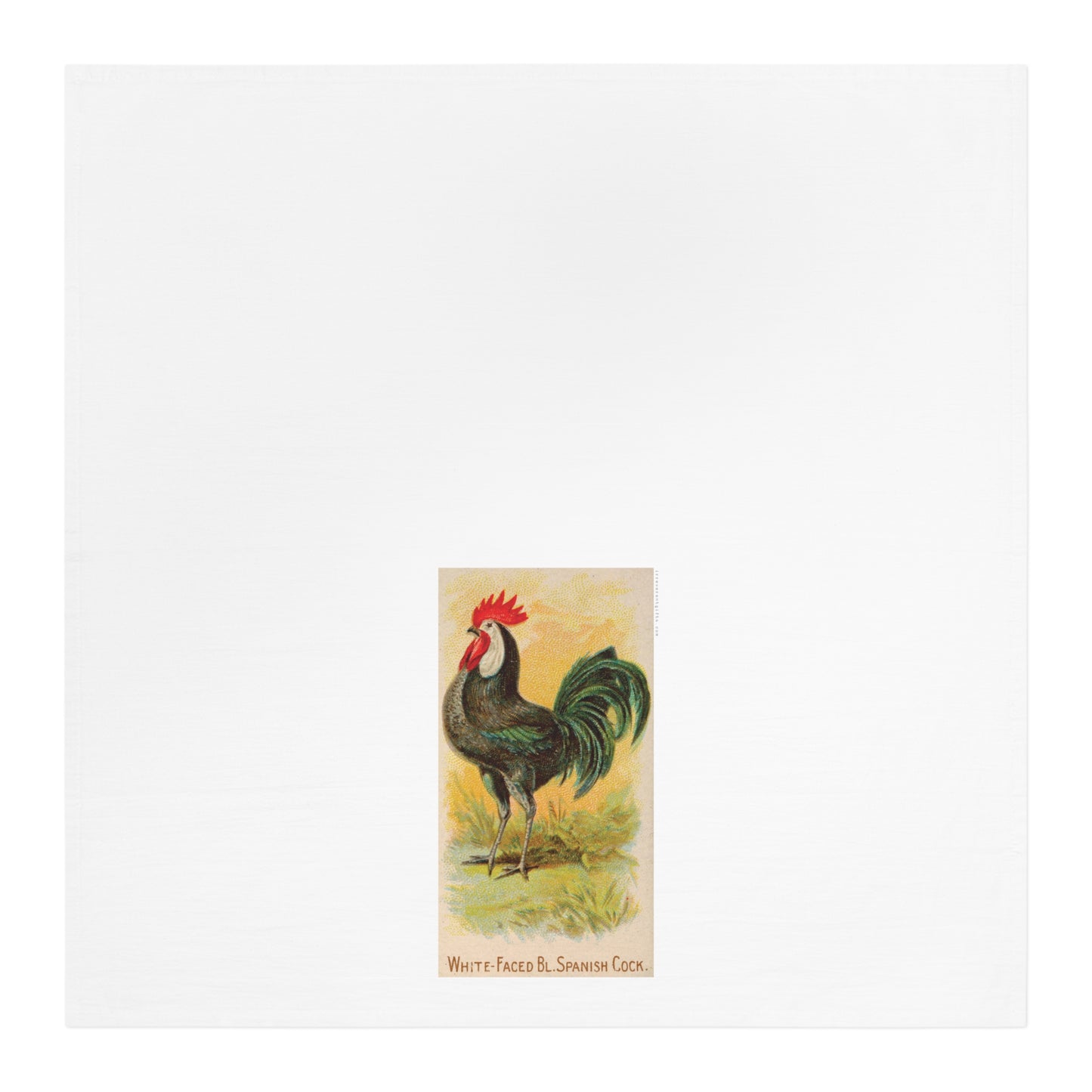 Black Spanish Cock Tea Towel