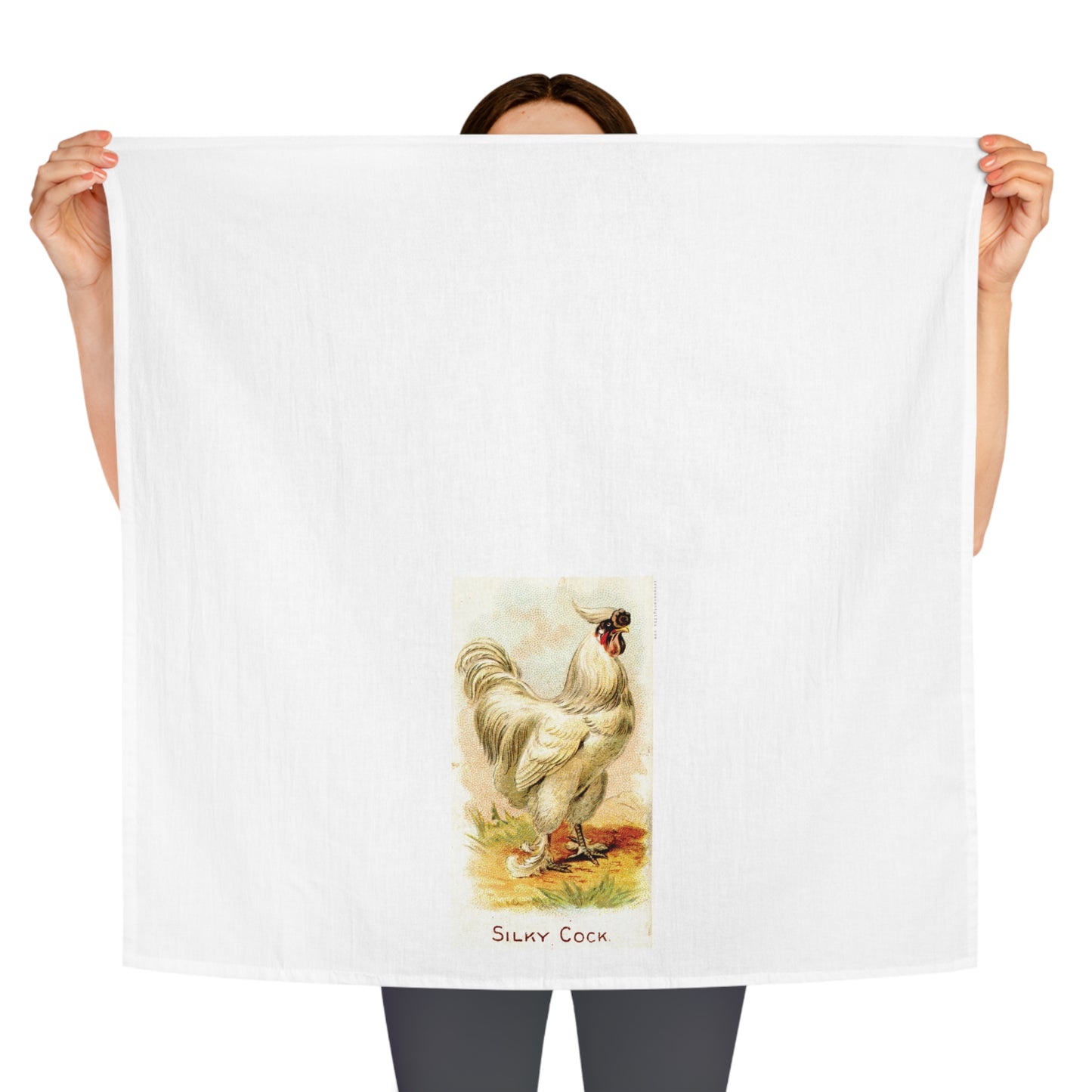 Silky Cock Tea Towel