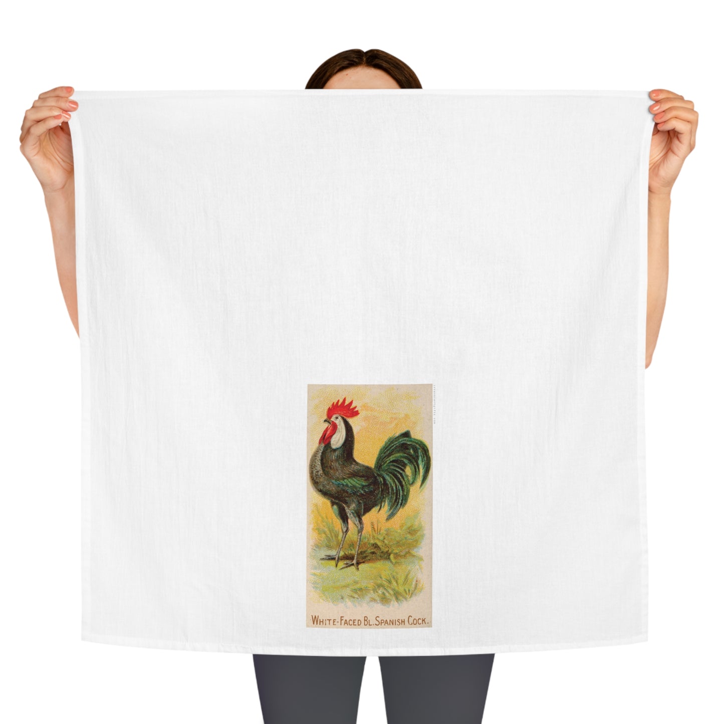 Black Spanish Cock Tea Towel