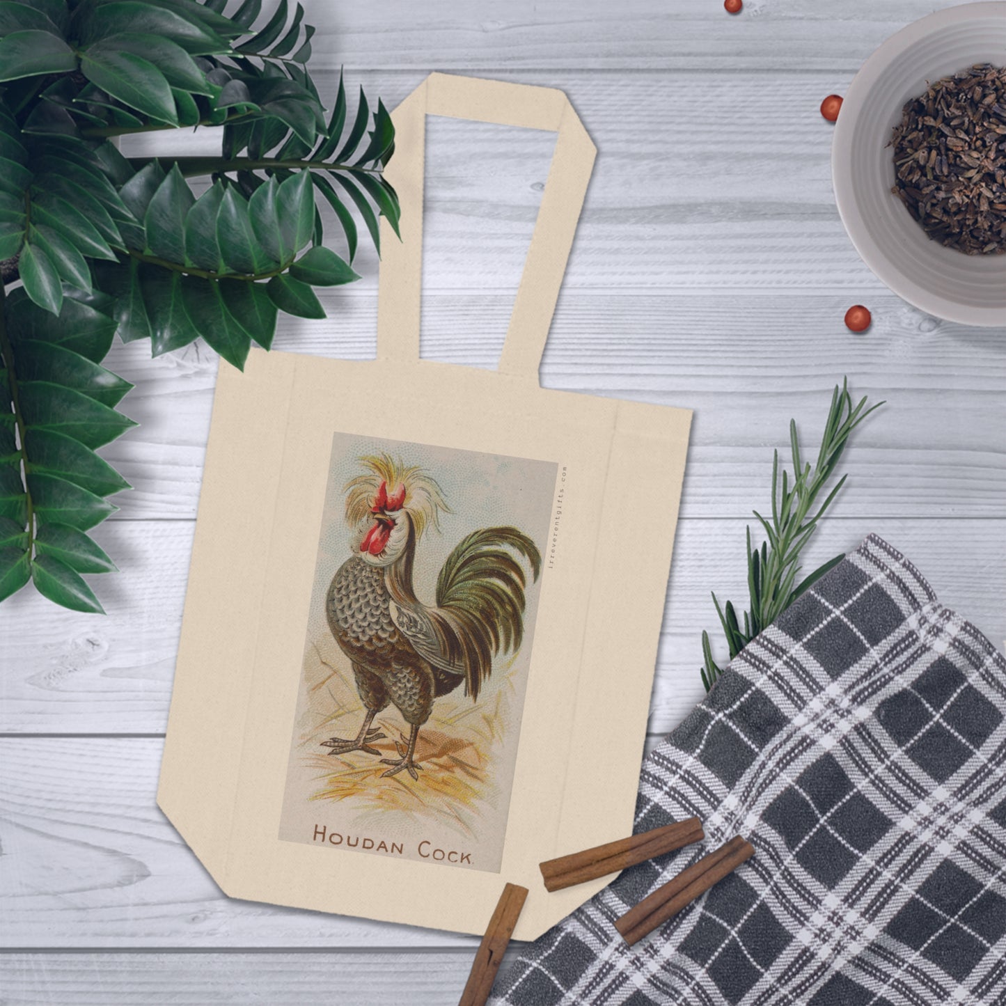 Houdan Cock Double Wine Tote Bag