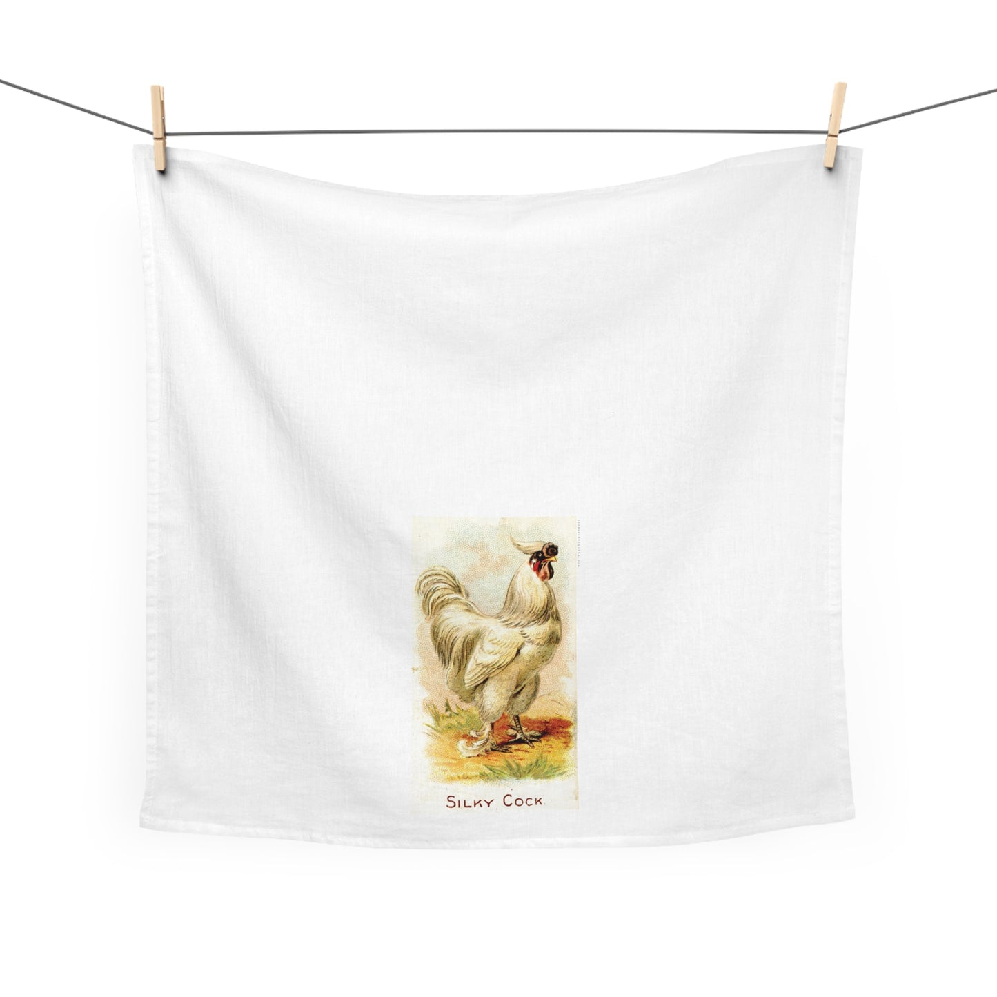 Silky Cock Tea Towel